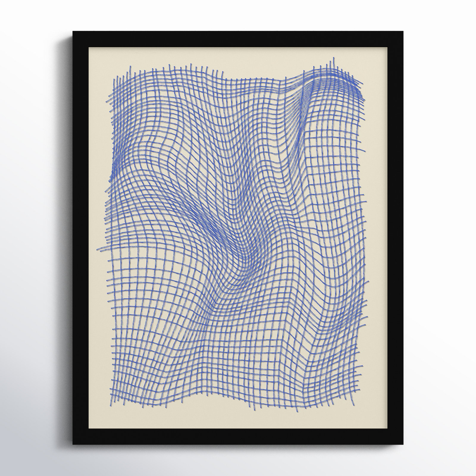 Netting 4 by Jacques Pilon, 30" H x 24" W x 1.25" D, Black Single Structure Framed Paper