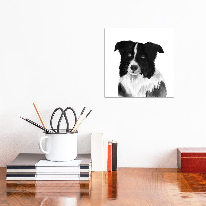 Border Collie II by Grace Popp - Gallery-Wrapped Canvas Giclée on Canvas, No Frame, 30.48 cm H x 30.48 cm W