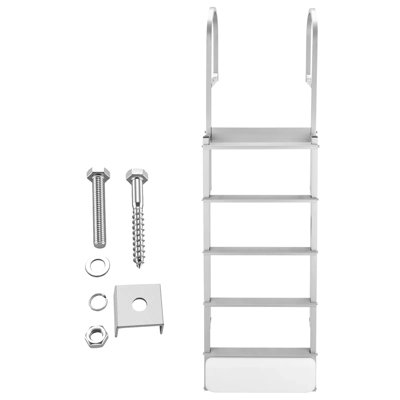 Removable Dock Ladder,aluminum Alloy Pontoon Boat Swim Ladder, With Non-slip Steps,for Lake Swimming, Pool, Marine Boarding