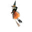 Sorcière suspendue orange (paquet de 4)