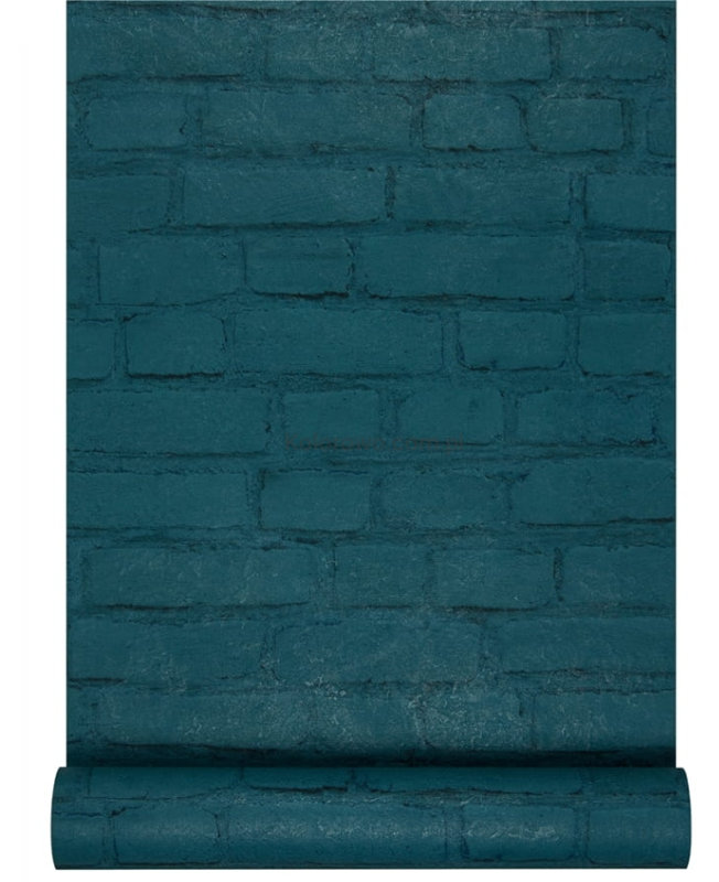 Rouleau de papier peint texturé L 33 pi x l 21 po, Noir / bleu / vert