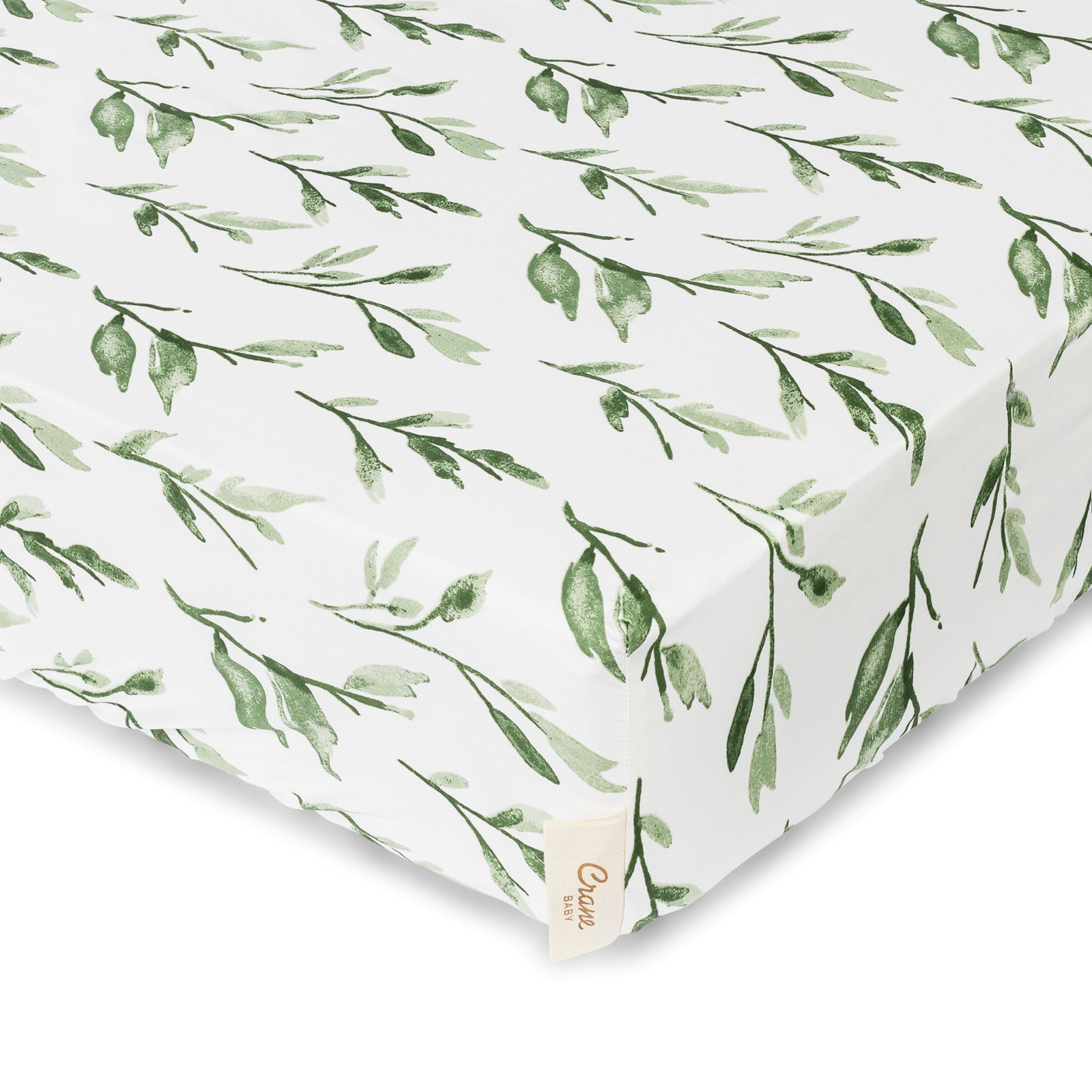 Leafy Floral Cotton Crib Sheet