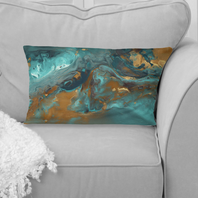 Coussin Whirling Waves - imprimé abstrait