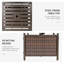 Abdirazaq Rattan Garden Coffee Table 55.5 cm Square Umbrella Hole Brown