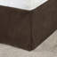 Literie en faux daim pour très grand lit - 7 pièces brun, édredon à texture douce en daim brun, boutons décoratifs-125396494-125396495