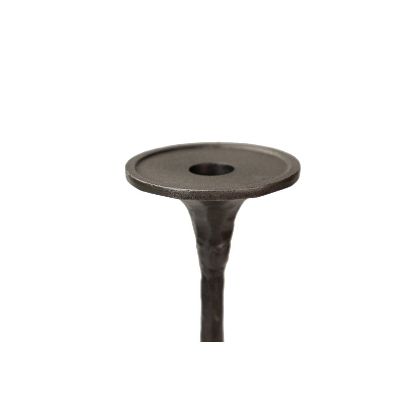 Aluminum Tabletop Candlestick, 41cm H x 14cm W x 14cm D, Black