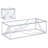 Sleek Modern Two-Piece Tempered Glass Coffee Table Set