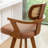 Swivel Upholstered Cane Back Bar Stools-592409349-592409353