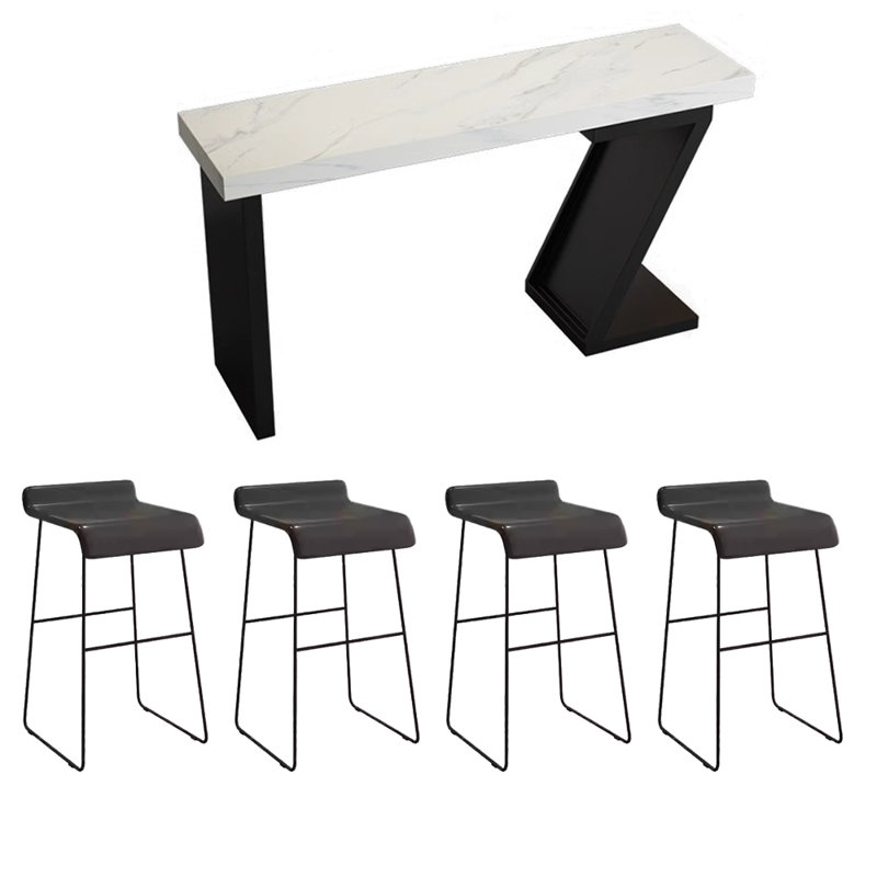 Cadiz, 41.3"H x 70.8"L x 19.6"W, Black/White