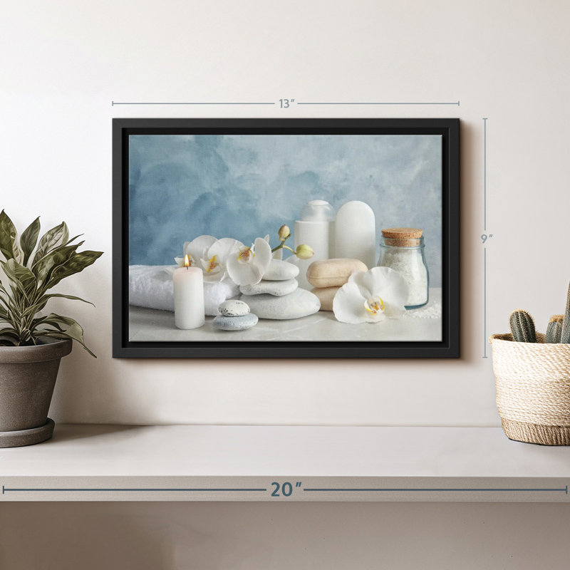 White Spa Essentials Canvas Print, 9" H x 13" W