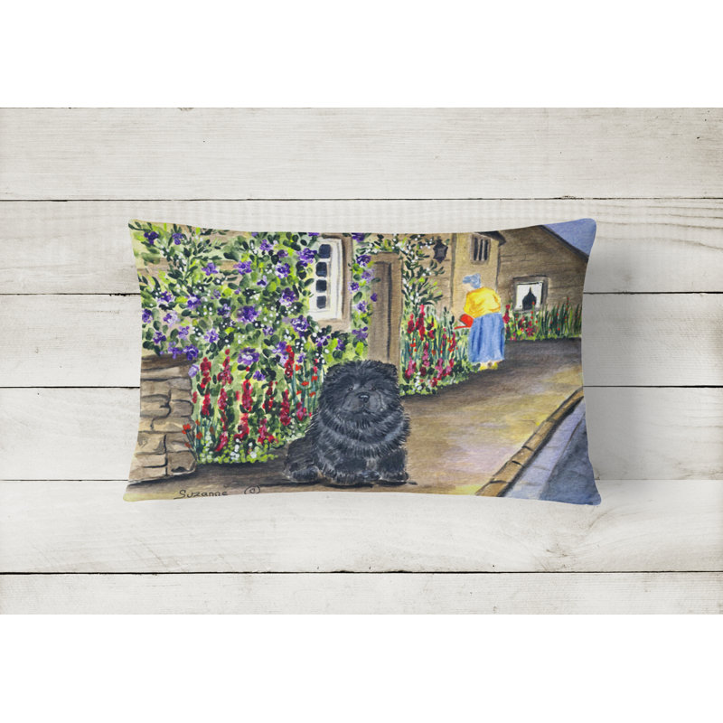 Chow Chow Outdoor Reversible Throw Pillow