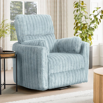Spinelli Chenille Power Swivel Glider Recliner