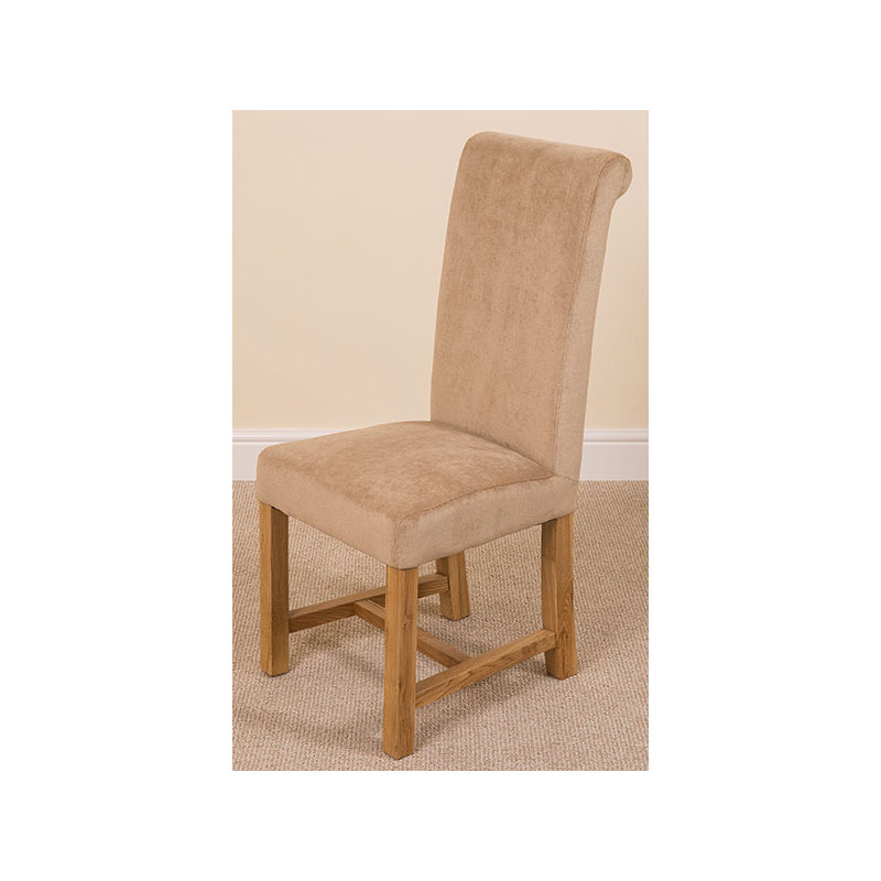 Jasia 51cm H Polyester Upholstered Side Chair, Beige