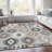 Premium Machine Washable Prisco Silver Rug-1974935097
