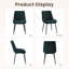 Chaise rembourrée moderne avec dossier capitonné et pieds en métal pour la salle à manger de cuisine-506901557
