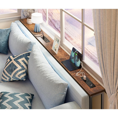 78.8 inch Narrow Console Table with Outlet, Sofa Tables