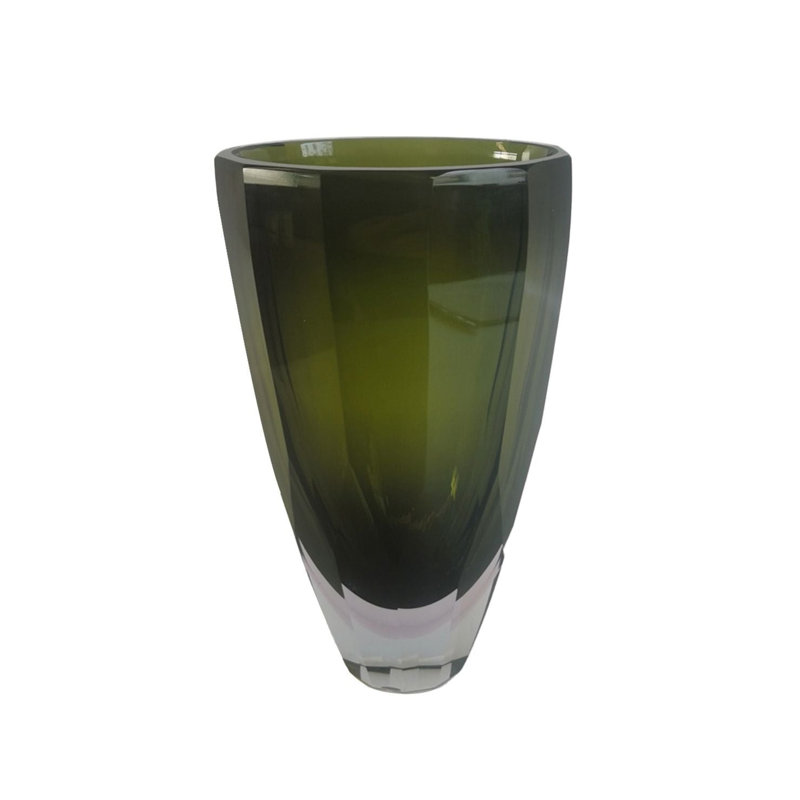 Vase de table Minimalist Kaltman, Vert, H 10 po x l 6 po x L 6 po