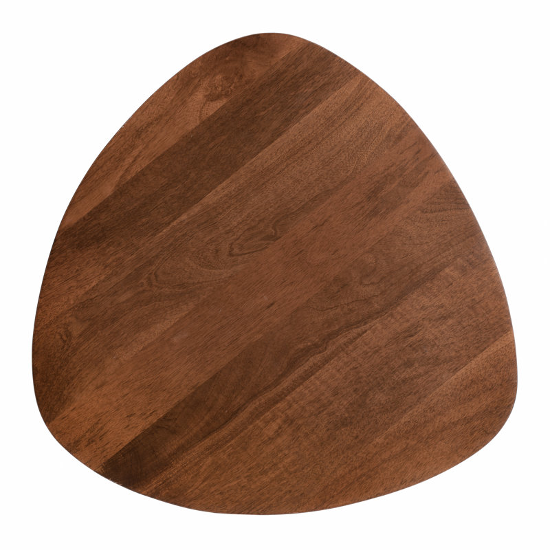 Baird Solid Wood 3-Leg End Table, Walnut, 20" H x 18" W x 18" D