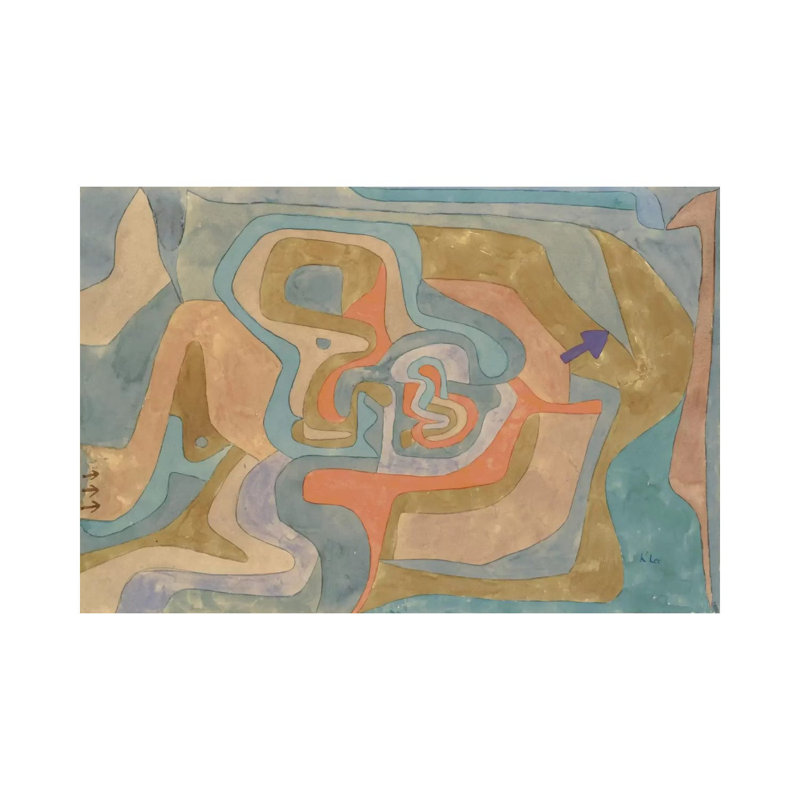 Flying Away (Entfliegen) 1934 by Paul Klee - Wrapped Canvas Painting, 20.32 cm H x 30.48 cm W