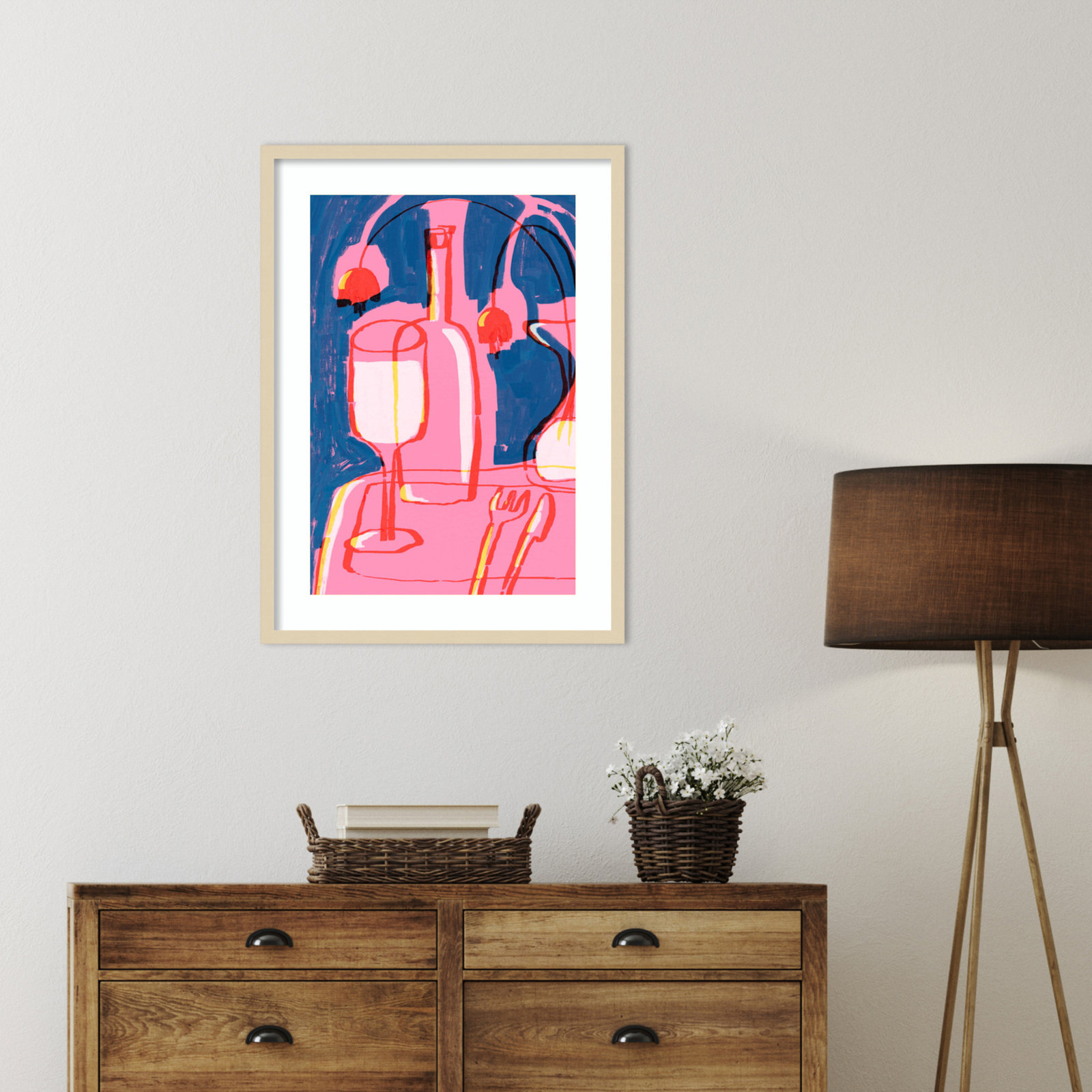 Galya "Neon Still Life No. 4" Print, Brown, 33" H x 24" W