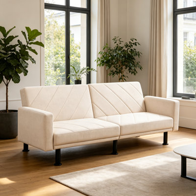 Marjoleine 77"" Upholstered Convertible Sofa
