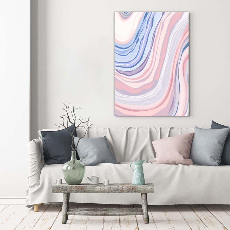 Waves Abstraction - Wrapped Canvas Print