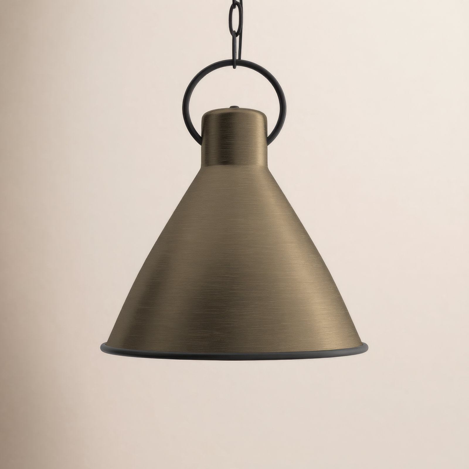 Amara Single Light Metal Dimmable Pendant, 15.5" H x 12.25" W x 12.25" D, Rustic Pewter