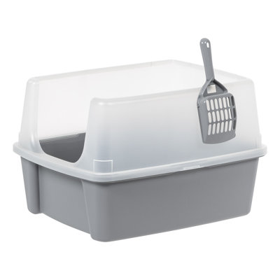 IRIS Plastic Enclosed Litter Box with Scoop