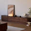 Simple black walnut wooden TV cabinet-1837184060