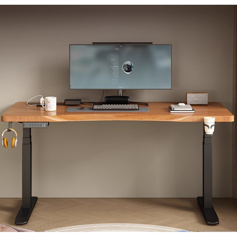 Solid Wood Electric Adjustable Standing Desk, 23.62" H x 47.24" W x 23.62" D