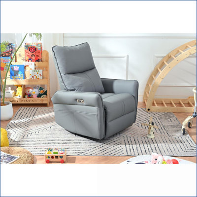 Fauteuil inclinable pivotant en similicuir Ijahnae