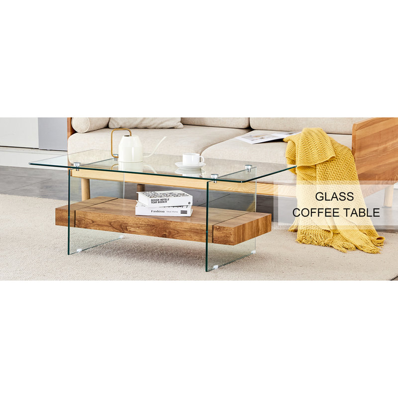 Table basse 40,3 po 2 couches, Bois