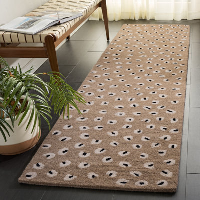 Laine touffetée à la main Fifth Avenue; Tapis d'intérieur en coton à imprimé animal