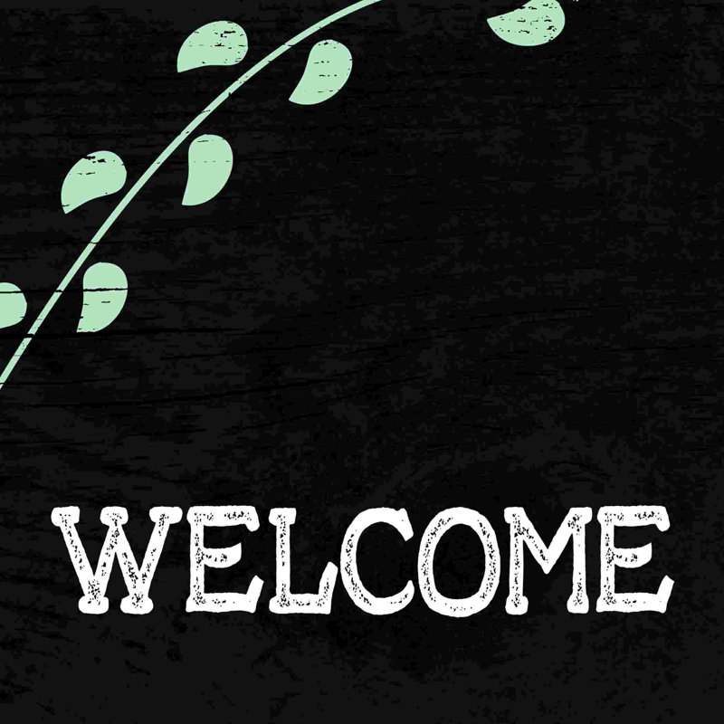 Welcome foncé, H 12 po x l 12 po