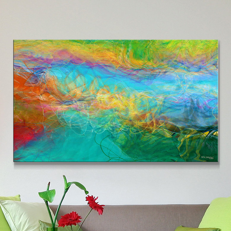«Across the Way», reproduction d'art, H 24 po x l 40 po x P 1,5 po, Toile tendue