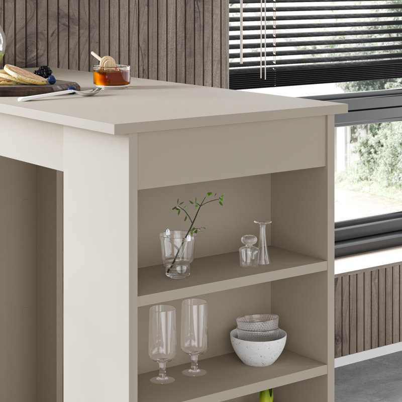Liviah 117 Dining Table Stylish Multi-Functional Kitchen Table, Sanstone, Sanstone
