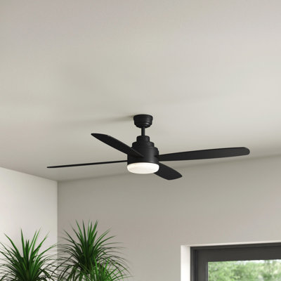 52" Kaya 4 - Blade LED Standard Ceiling Fan with Remote Control and Light Kit Included