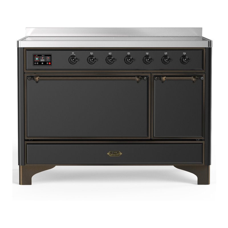 Majestic III Series 48 Inch Induction Range with 6 Induction Elements in Matte Graphite (Burnished Trim), Matte Graphite