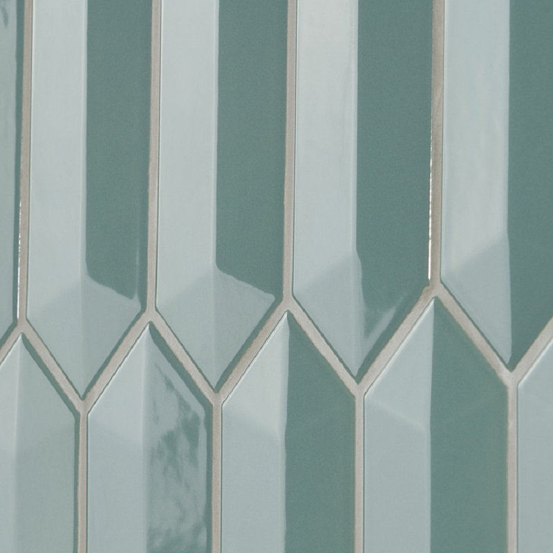 Lois 2.6" x 13" Ceramic Wall Tile, Jade