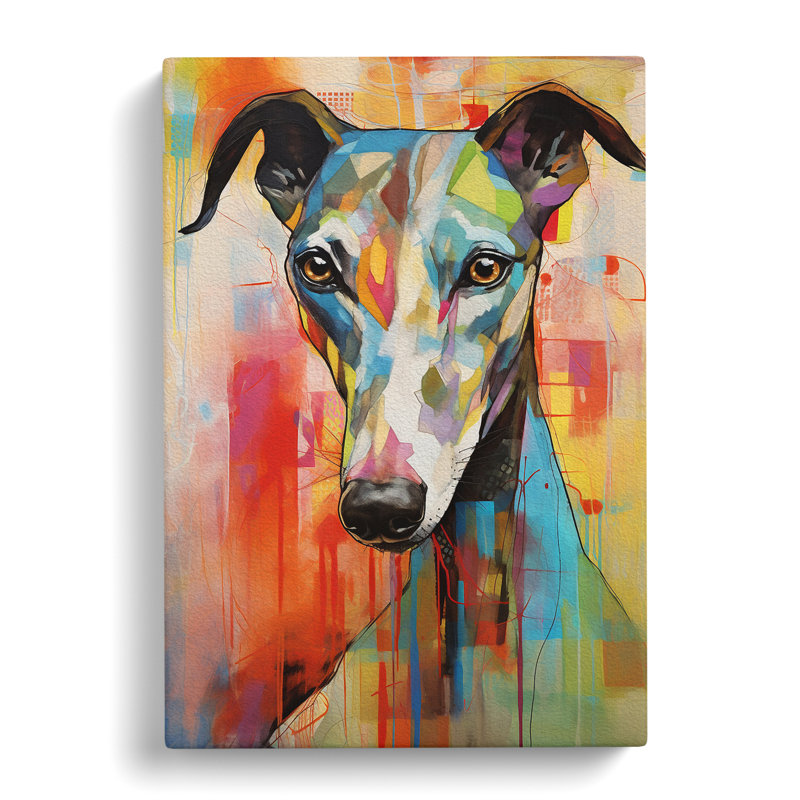 Greyhound Abstract - No Frame Print, 50cm H x 35cm W x 3cm D