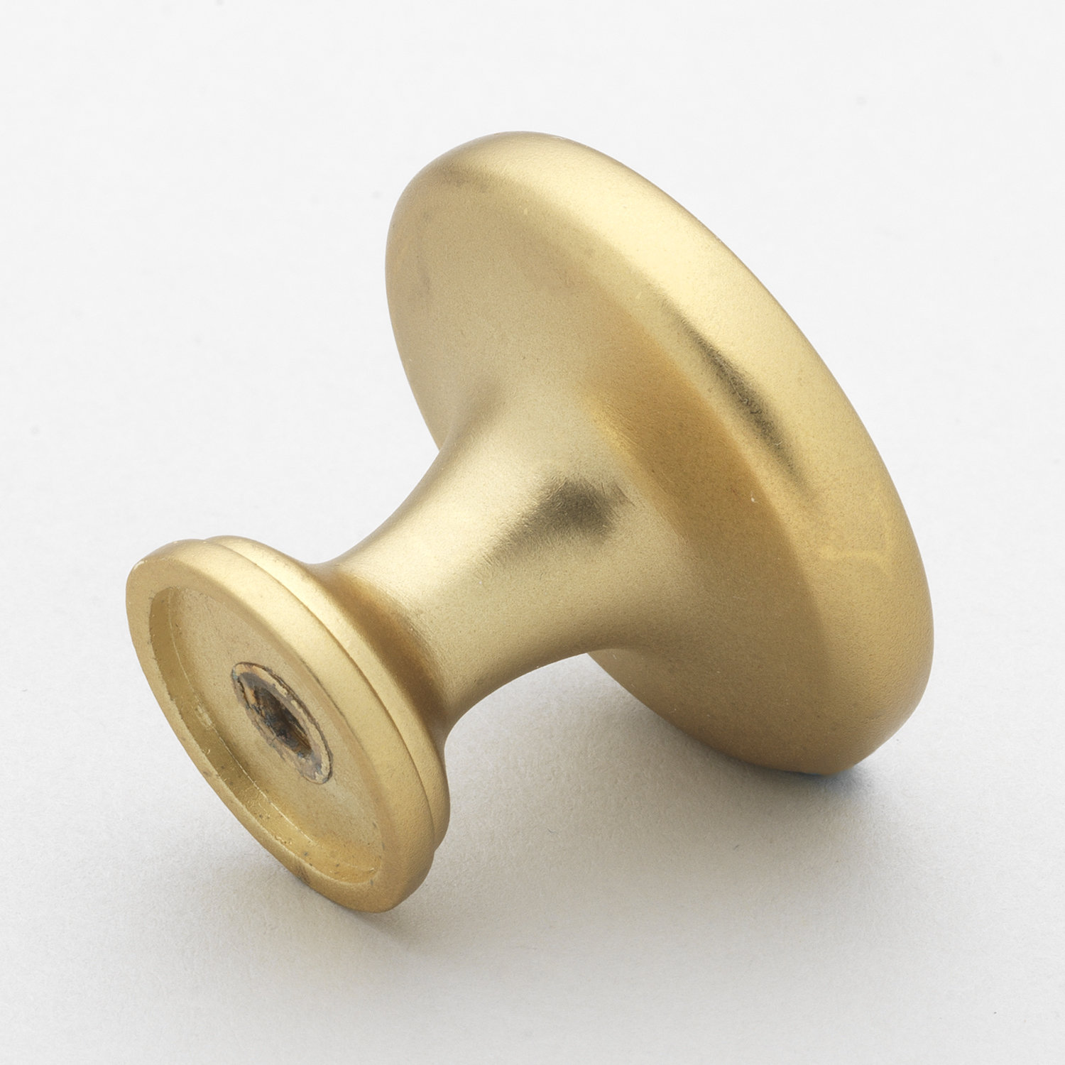 Classic Mushroom Cabinet Knob, Brass Gold