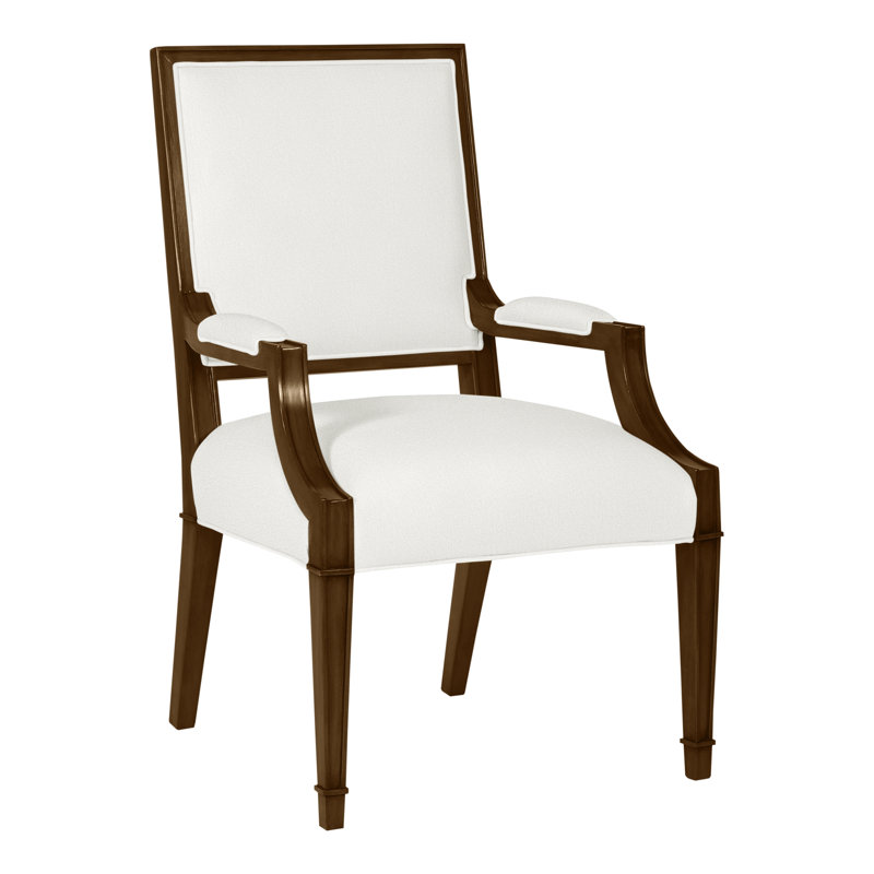 Leighton By Michael Weiss Upholstered Arm Chair, Tommy Snow, Havana
