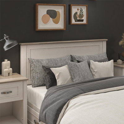Hillview Headboard, Magnolia Oak and Ironwood