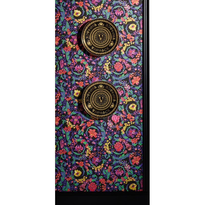  Papier peint en vinyle Butterscotch Empress, Noir rose / vert / mauve / jaune