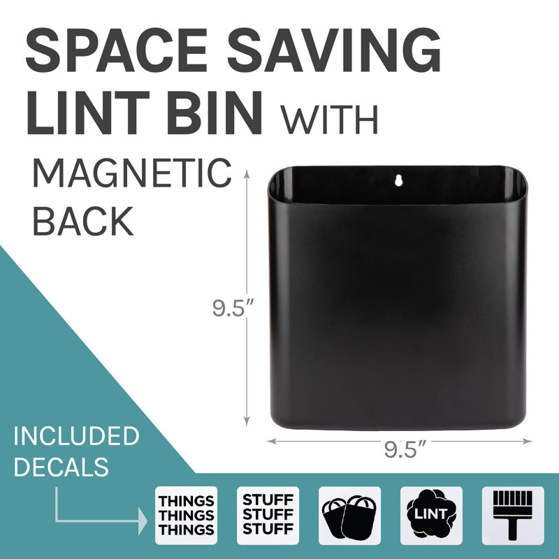 Plastic Laundry Room Organizer, Black