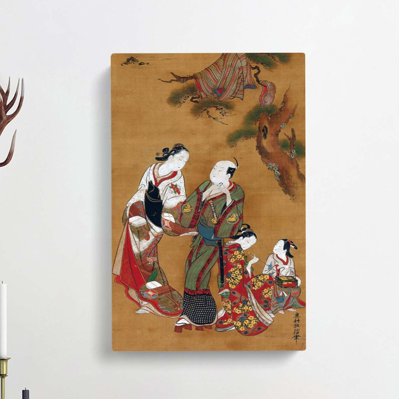 Family in the Forest by Okumura Masanobu - Wrapped Canvas, 60cm H x 40cm W x 3cm D