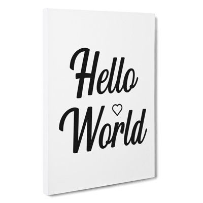 Hello World - Wrapped Canvas Print