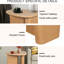 Table d'appoint de table fuselée au look naturel -, 13,1 po Largeur de l'emballage, avec une installation facile, pieds verticaux stables aux tons de bois, dimensions de 20,56 x 24,91, procédé