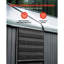 Ventilateur à obturateur de 16 pouces, ventilateur de grenier mural avec contrôle de la température à vitesse variable, 2900 CFM, moteur EC, minuterie, pour remise, garage, refroidissement de serre, noir