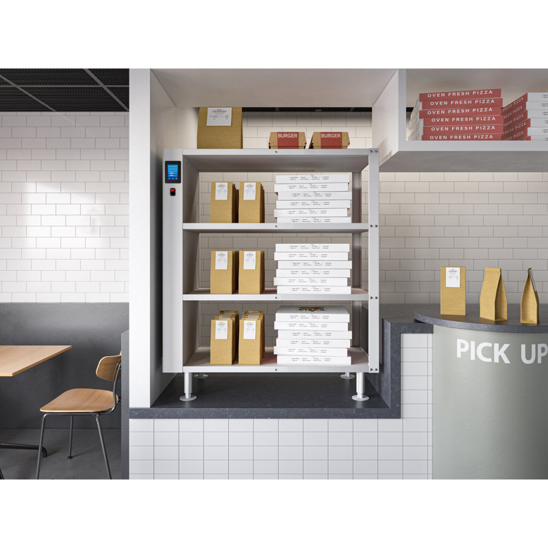 Four-Shelve Commercial Take Out Warmer Cabinet with Touch Screen in Stainless-Steel, UL and NSF Listed (KM-WSC-T4)